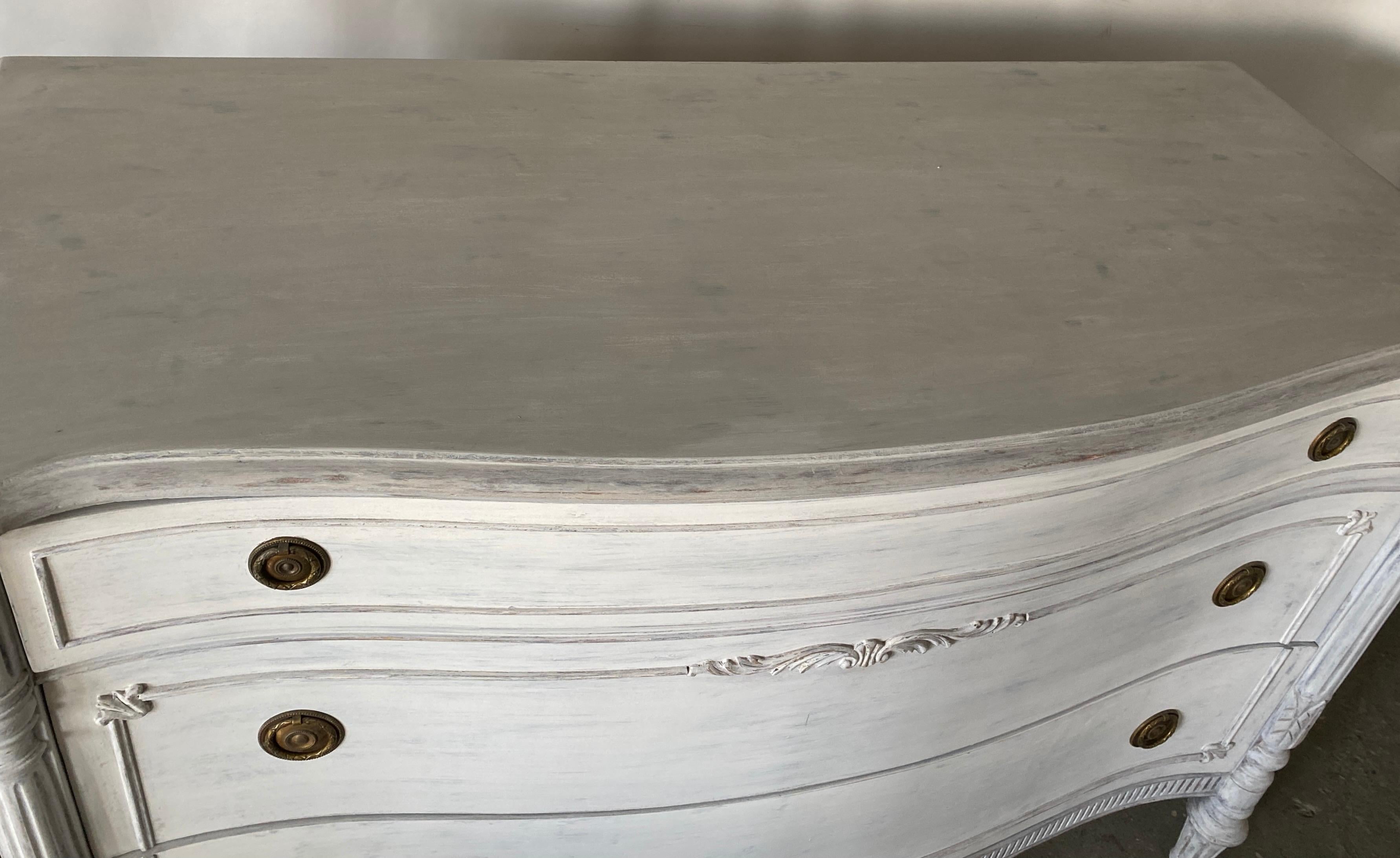 Hand-Painted Louis XVI Style Painted Dresser