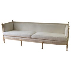 Swedish Gustavian Style Painted Extra Long Sofa/Settee, 20th Century