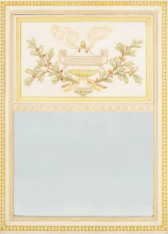 Louis XVI Style Painted & Giltwood Boiserie Mirror