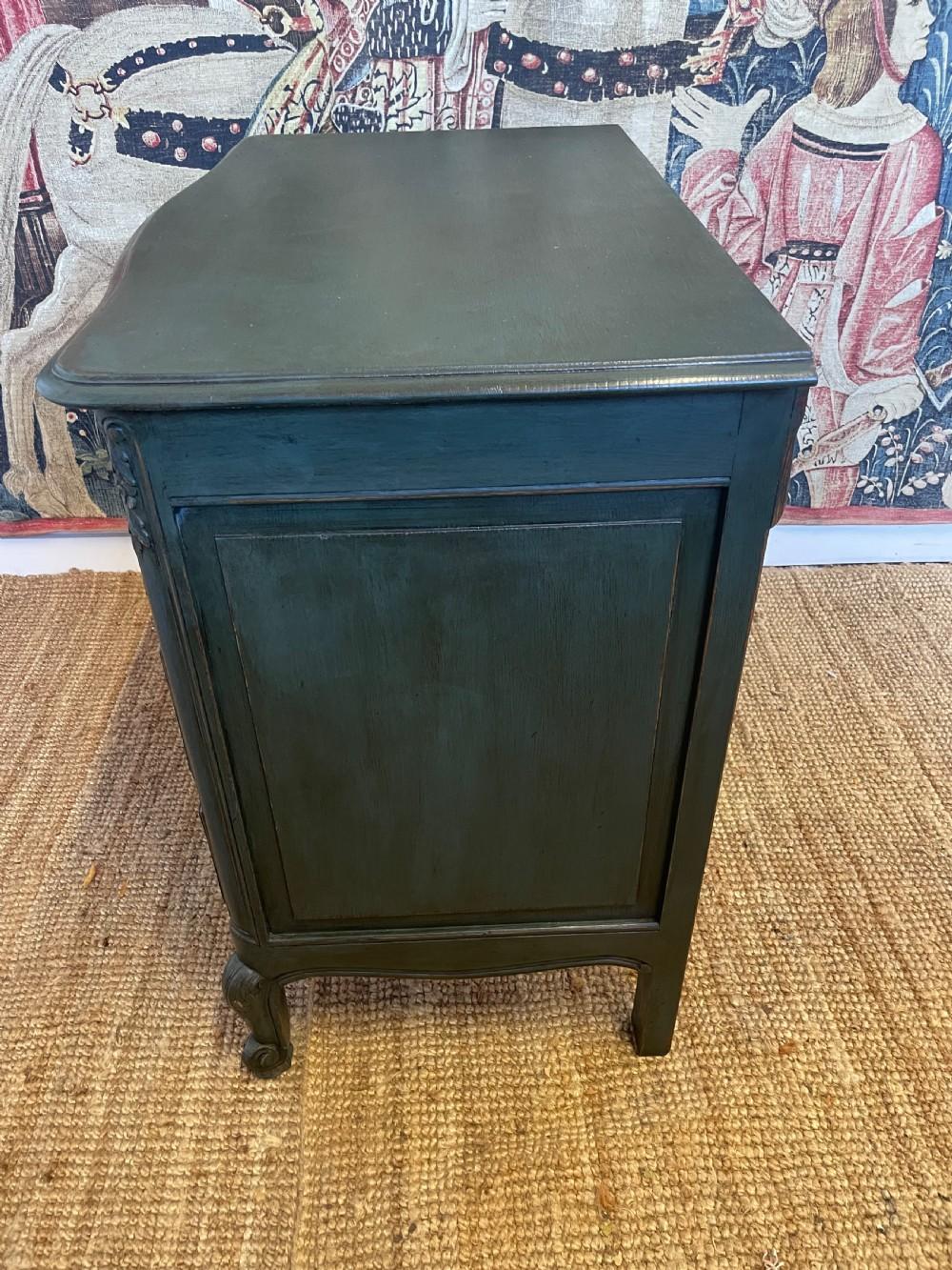 Louis XVI style painted oak chest of drawers / commode For Sale 8
