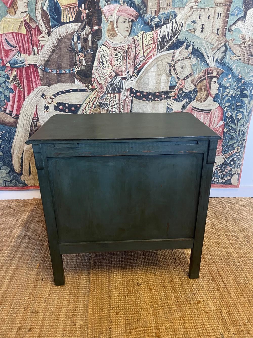Louis XVI style painted oak chest of drawers / commode For Sale 9