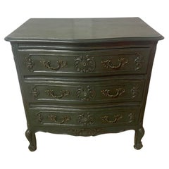 Used Louis XVI style painted oak chest of drawers / commode