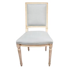 Silla de Comedor con Respaldo Cuadrado Pintada Estilo Luis XVI por encargo