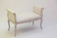 Louis XVI Style Painted Window Seat Bench