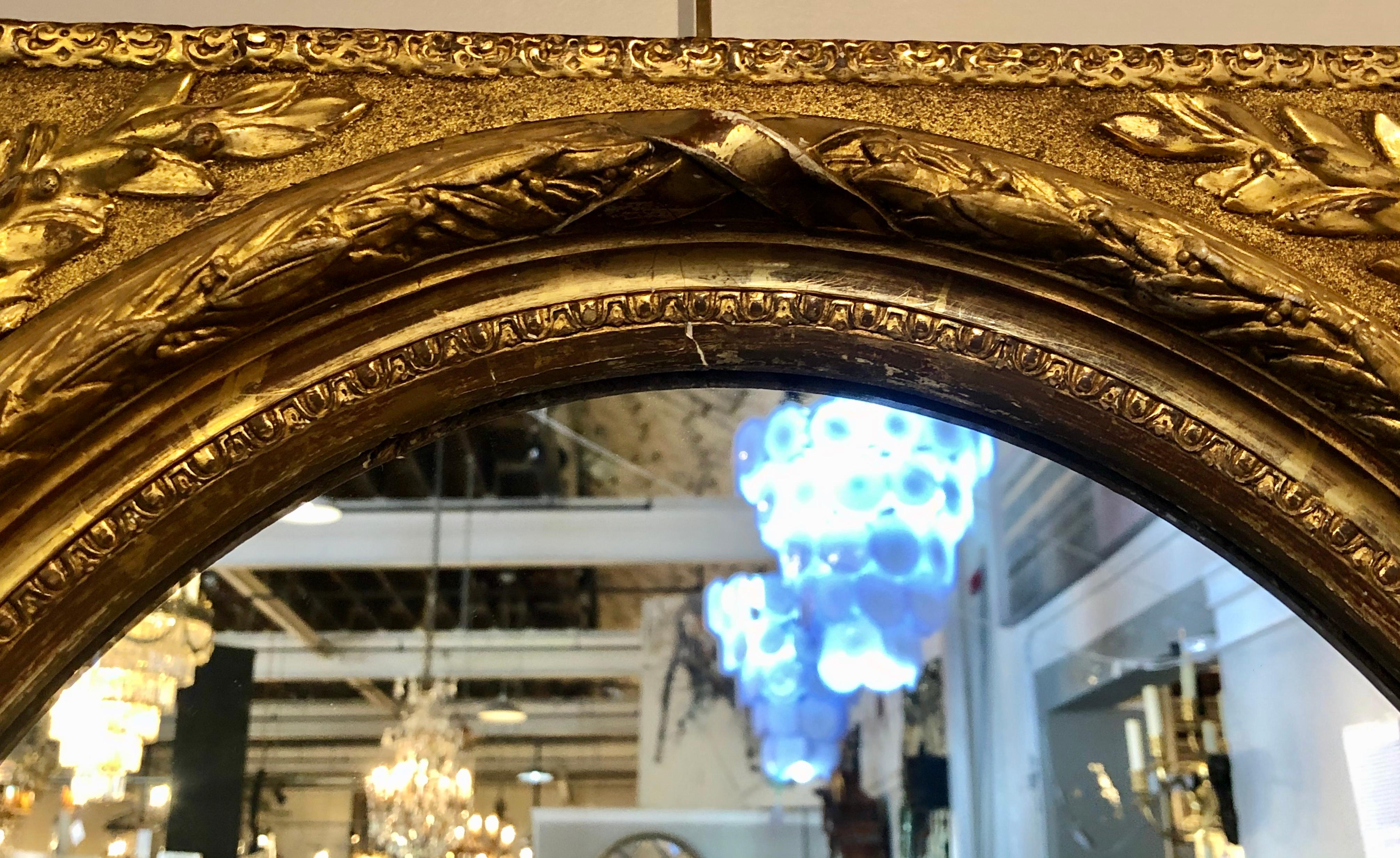 Louis XVI Style Pair of Mirror in Gilt Frames 4