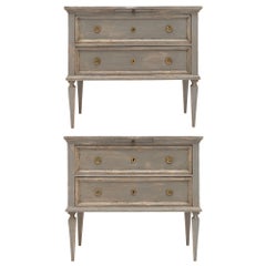 Louis XVI Style Pair of Tuscan Chests