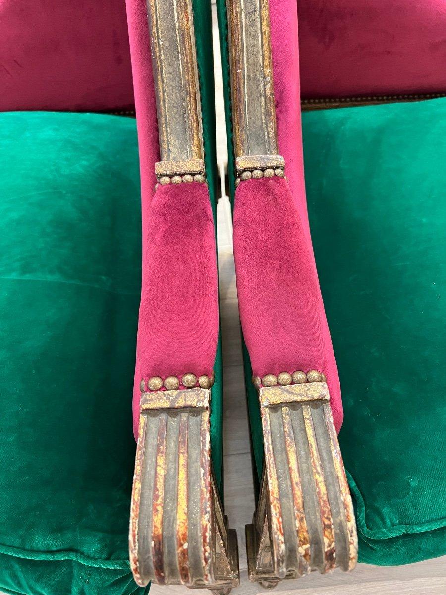Louis XVI Style Pair of Two-Seaters from the 18th Century  For Sale 5