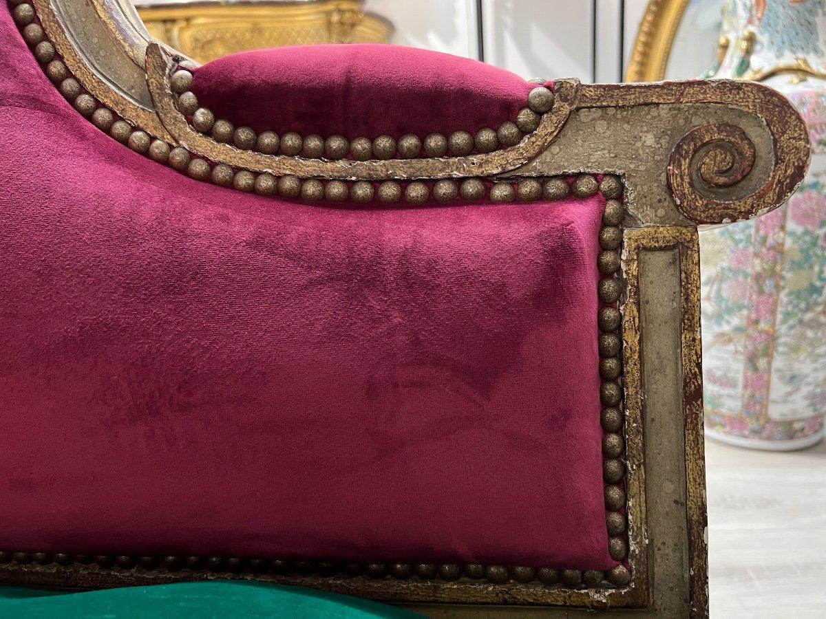 Zweisitzer-Sessel im Louis-XVI.-Stil aus dem 18. Jahrhundert, Paar  (18. Jahrhundert und früher) im Angebot