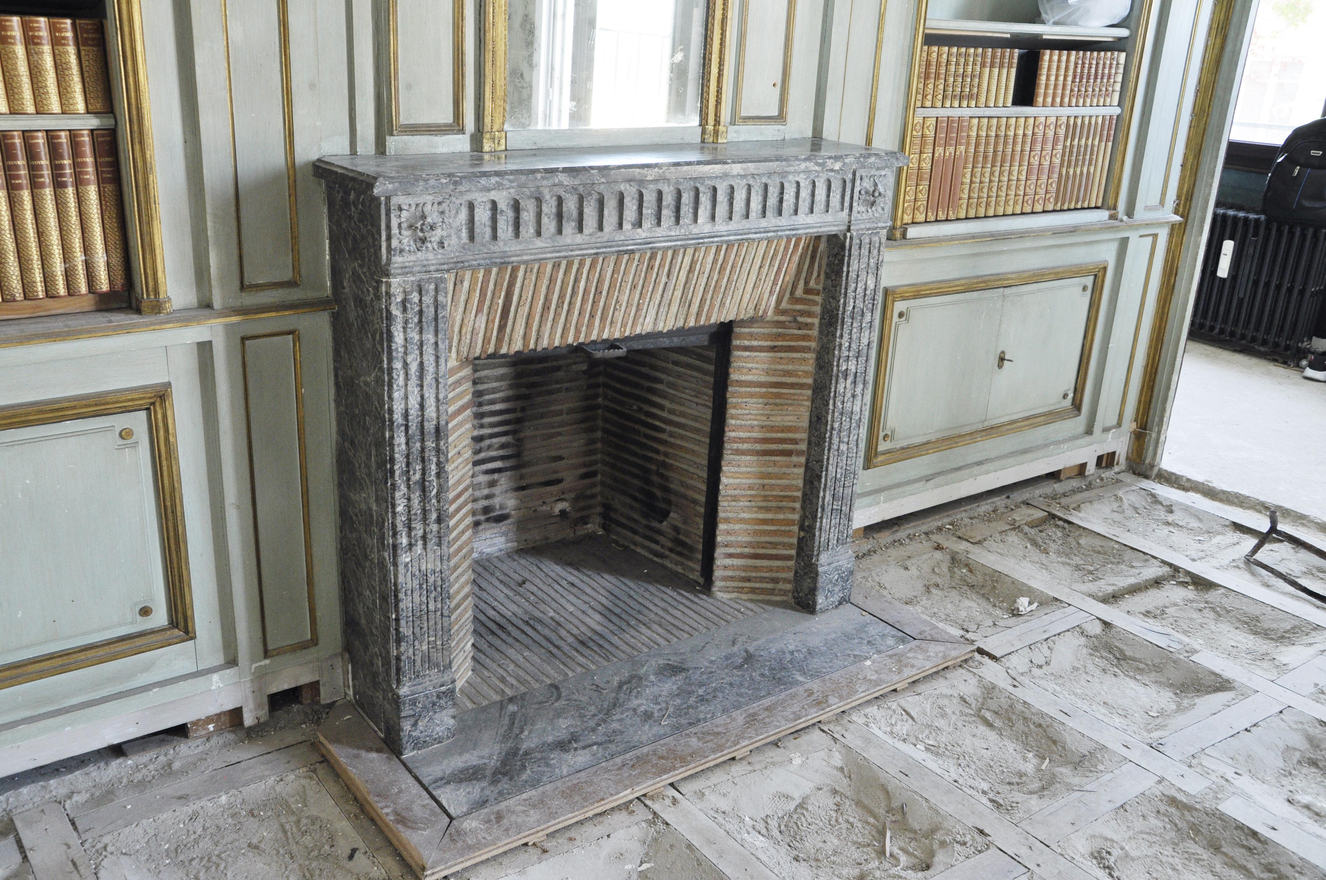 Louis XVI Style Paneling with Louis XVI Period Mantel and Trumeau For Sale 7