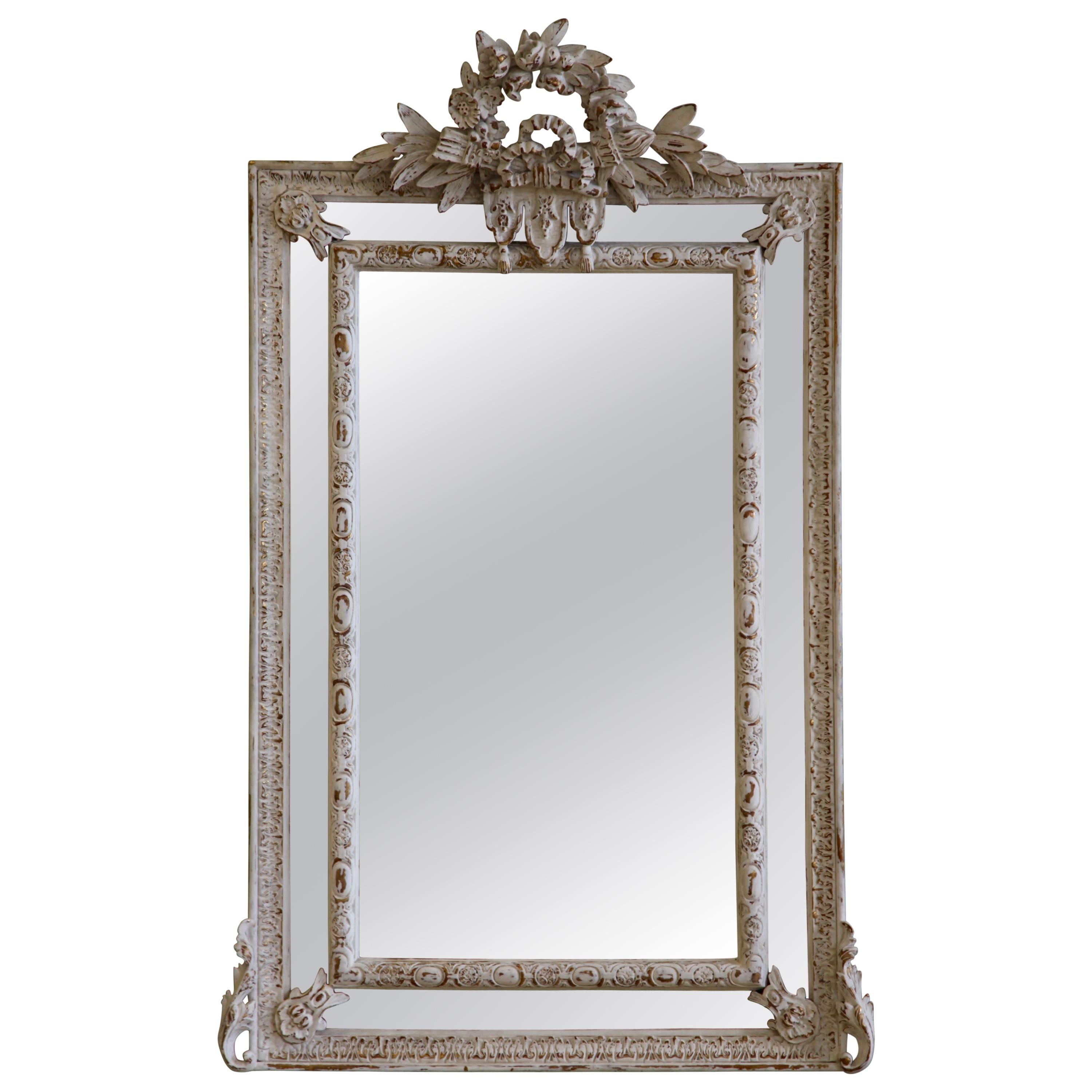 Louis XVI Style Parclose Mirror Made by La Maison London For Sale