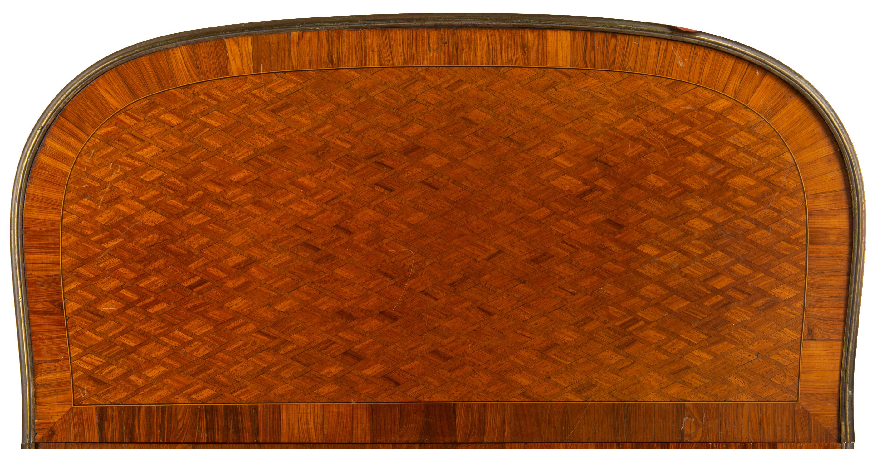 Louis XVI Style Parquetry Inlaid Card Table, circa 1890 Linke Style For Sale 1