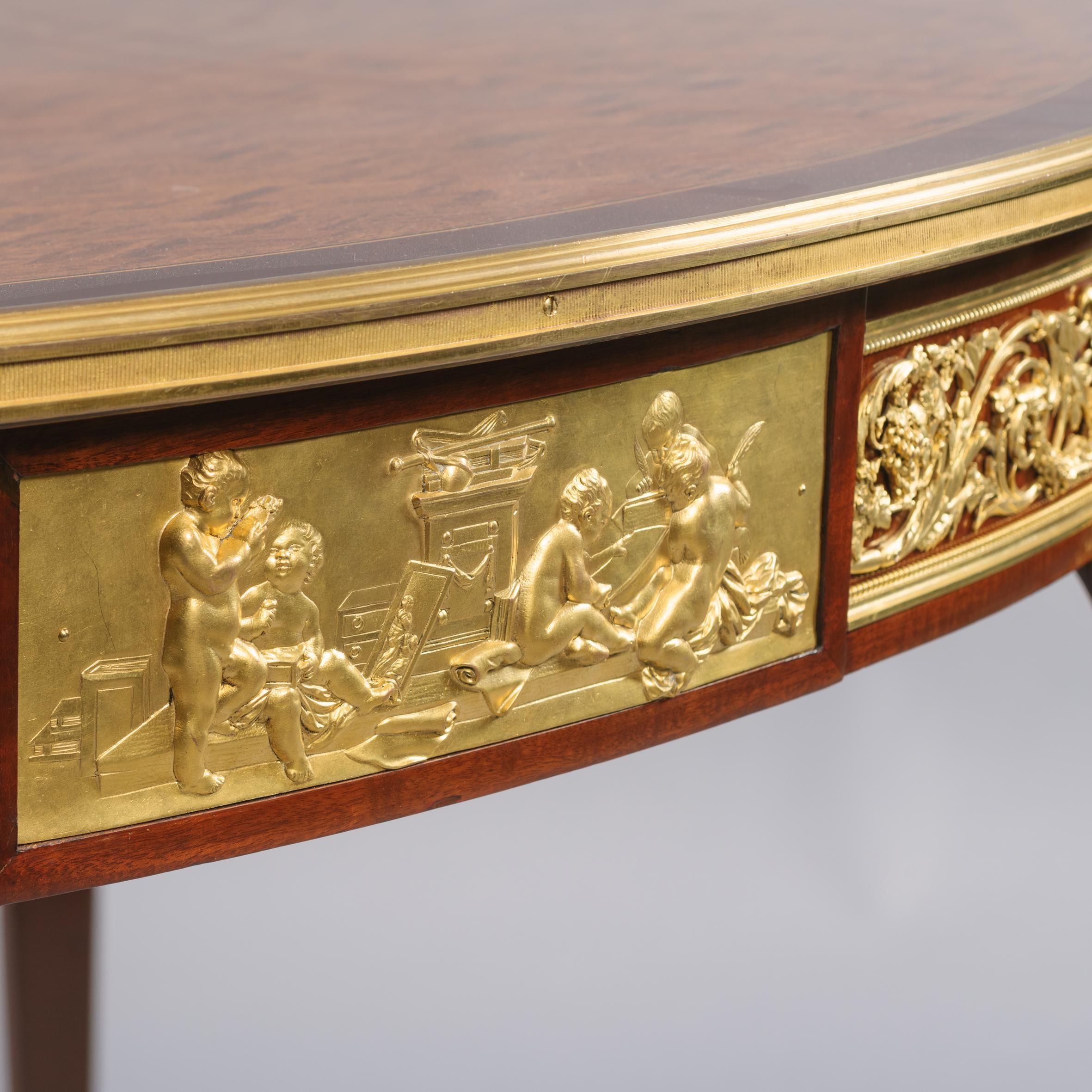 Louis XVI Style Parquetry Inlaid Centre Table For Sale 4