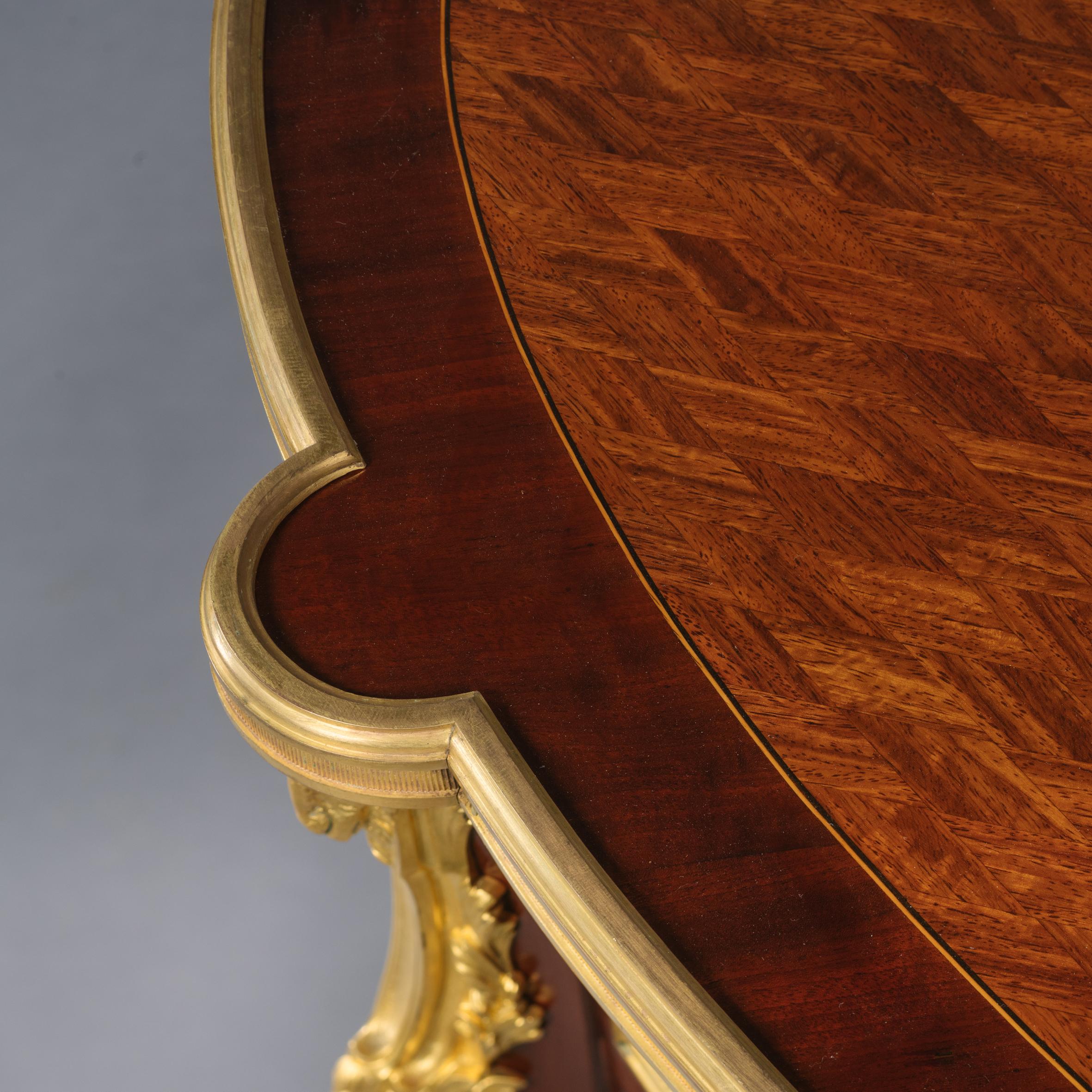 Louis XVI Style Parquetry Inlaid Centre Table For Sale 3