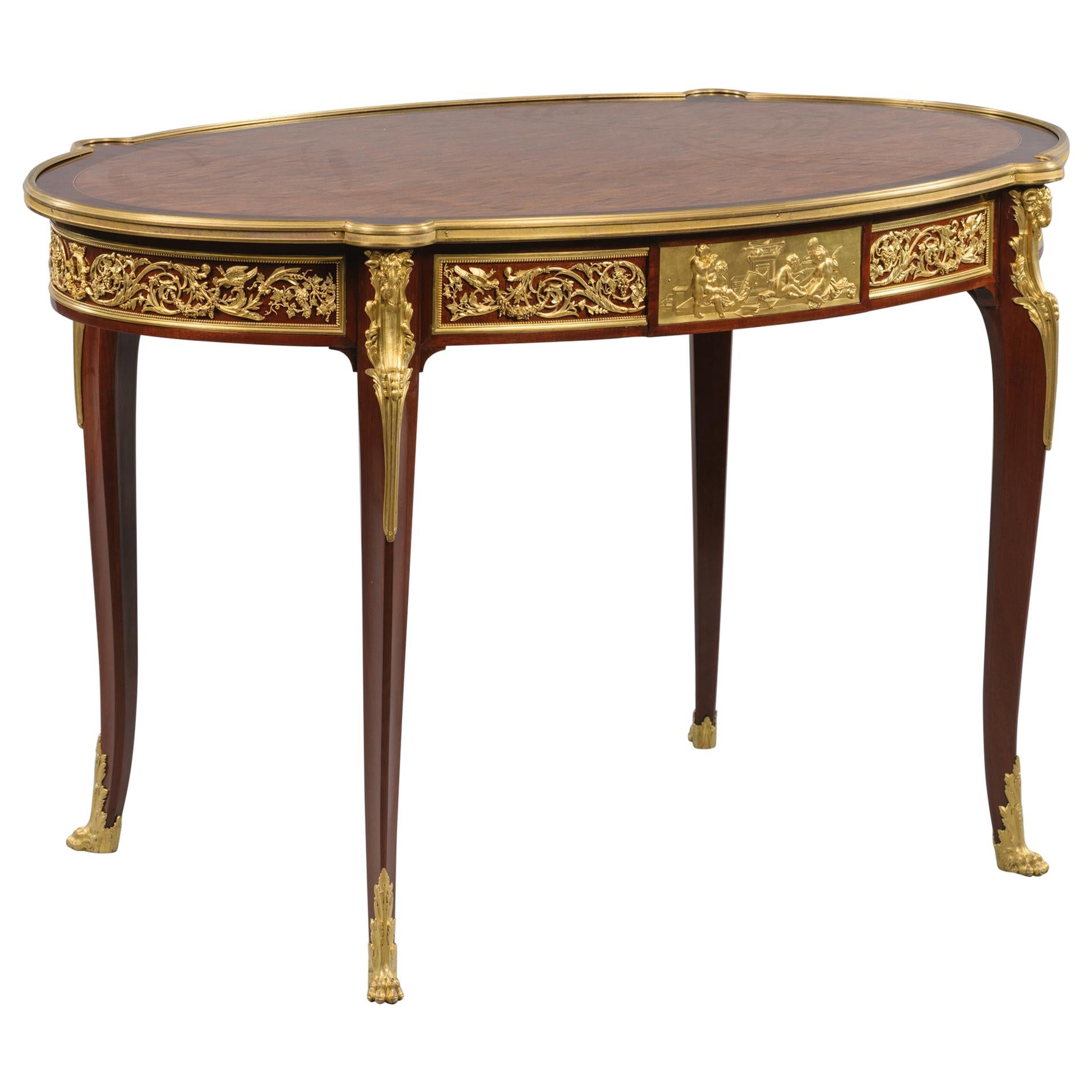 Louis XVI Style Parquetry Inlaid Centre Table