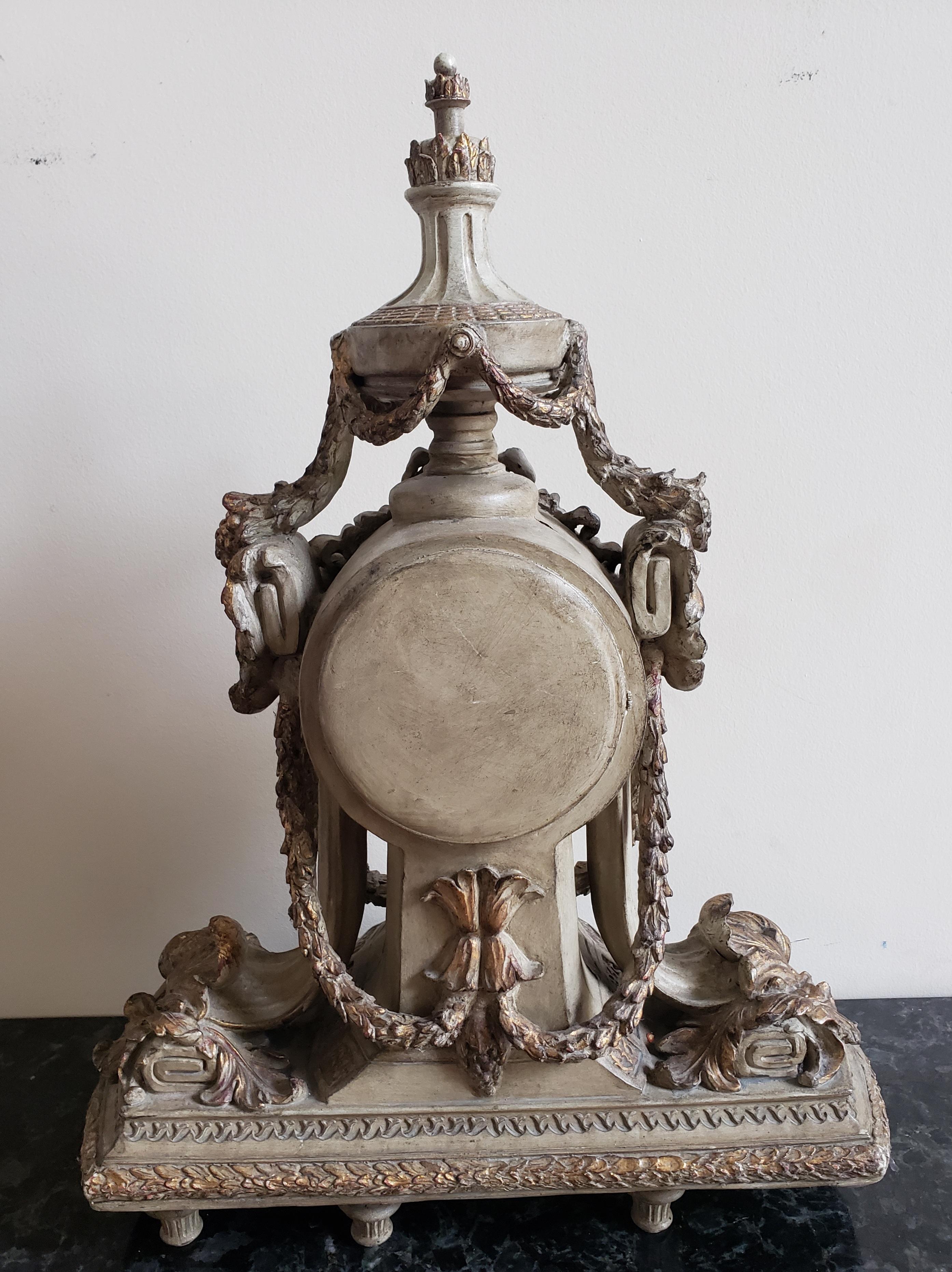 Louis XVI Style Partial Gilt Mounted Clock For Sale 1