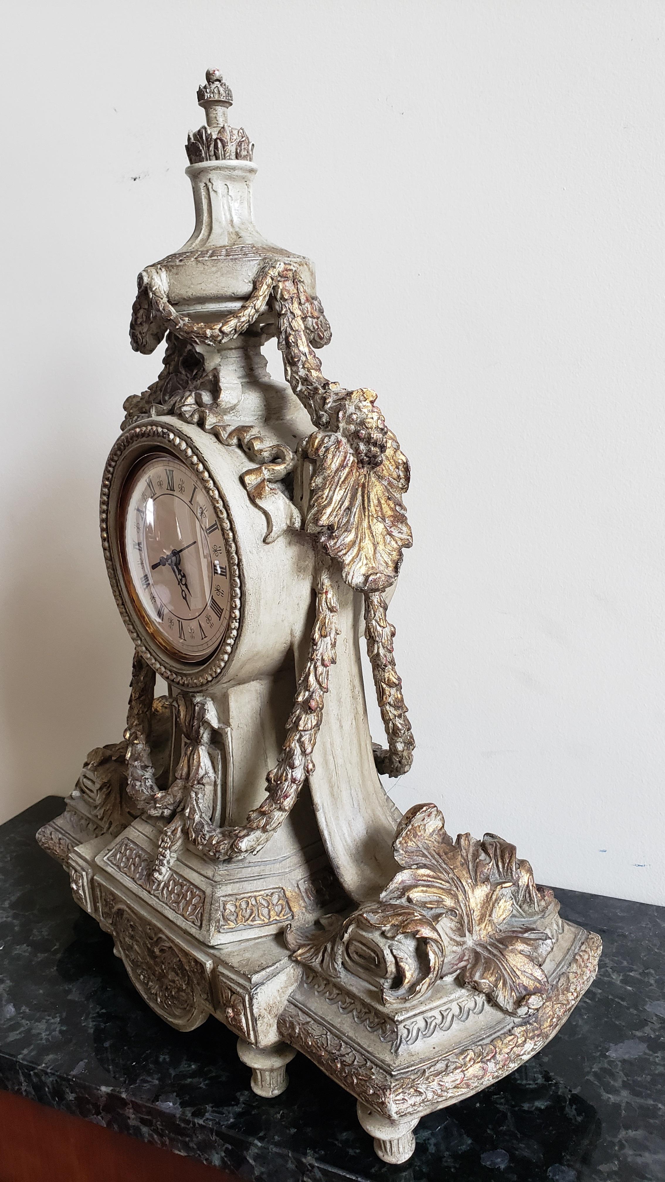 Louis XVI Style Partial Gilt Mounted Clock For Sale 2