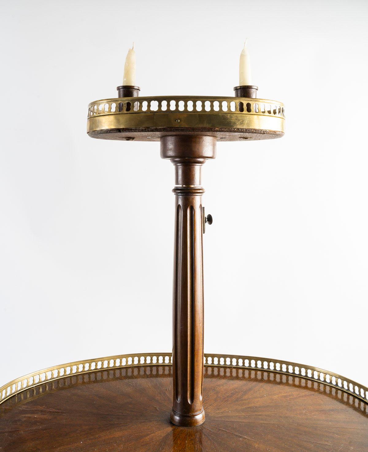 French Louis XVI Style Pedestal Table and End of Sofa from the 19th Century.