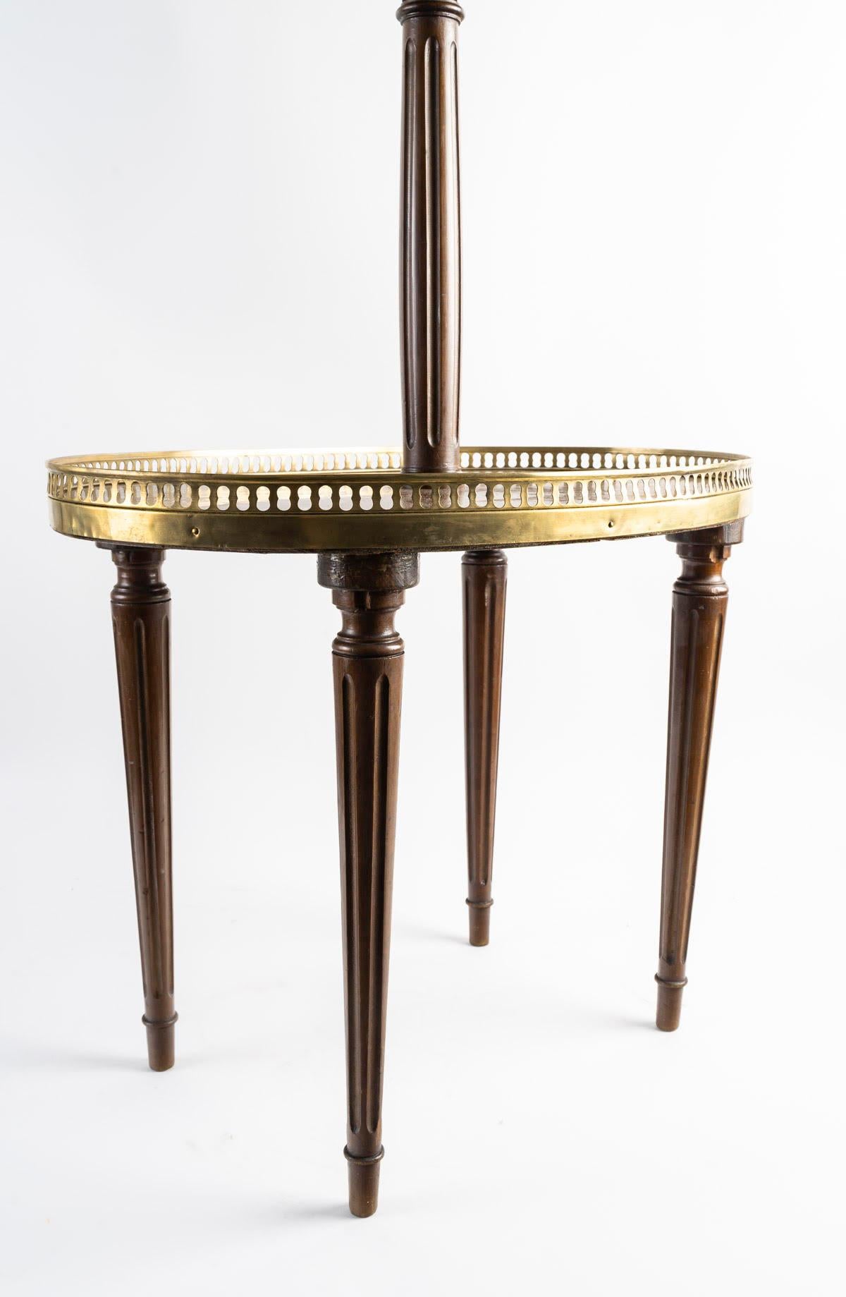 Louis XVI Style Pedestal Table and End of Sofa from the 19th Century. In Good Condition In Saint-Ouen, FR