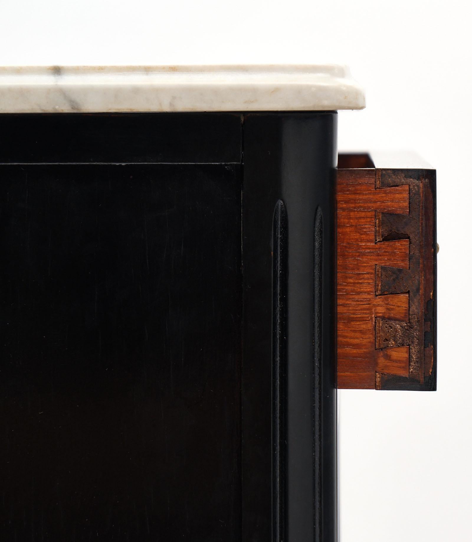 Louis XVI Style Petite Ebonized Bookcase 3