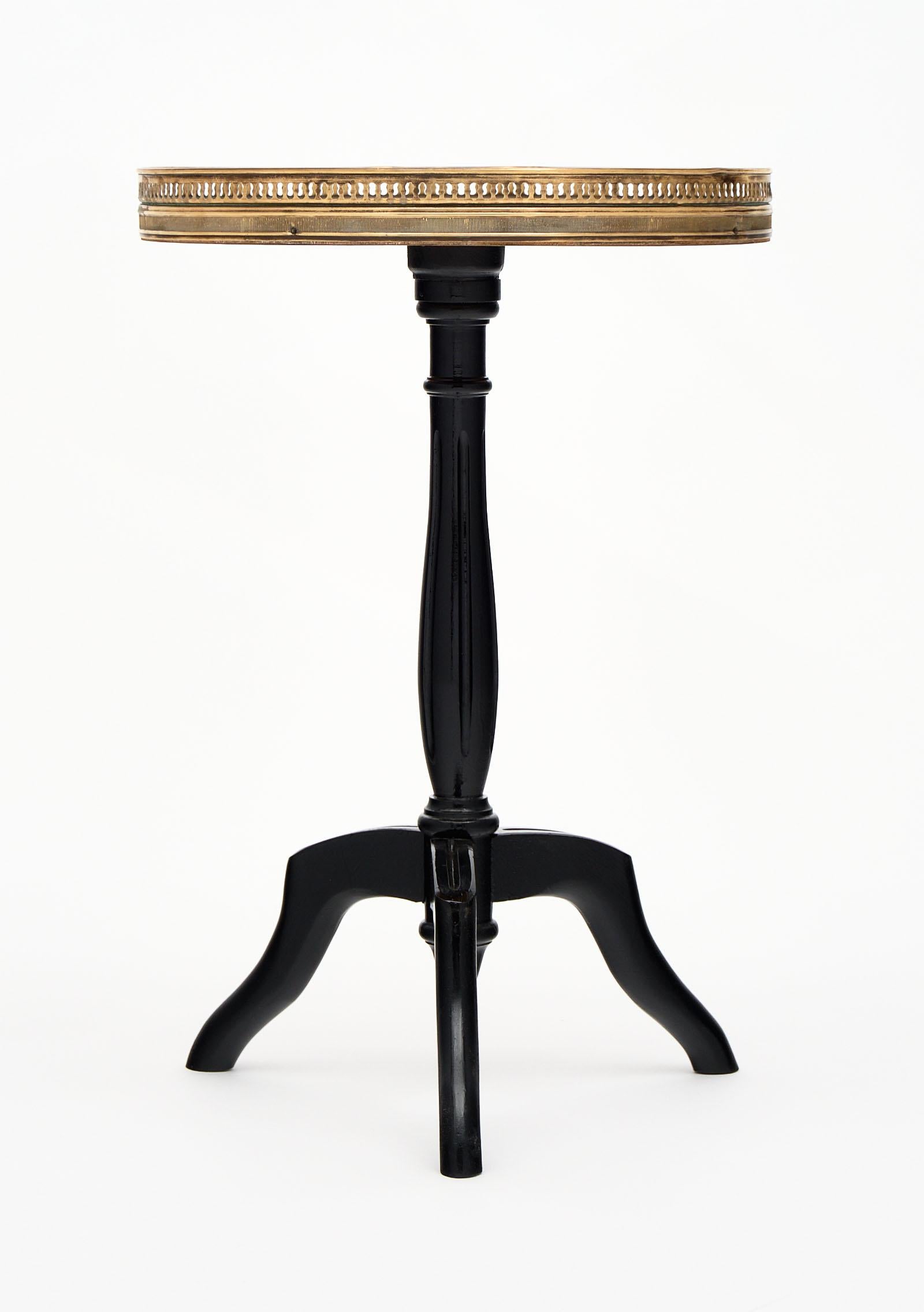 Ebonized Louis XVI Style Petite Side Table