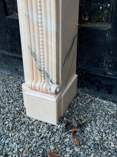Louis XVI Style Pink Marble Mantel Circa 1980