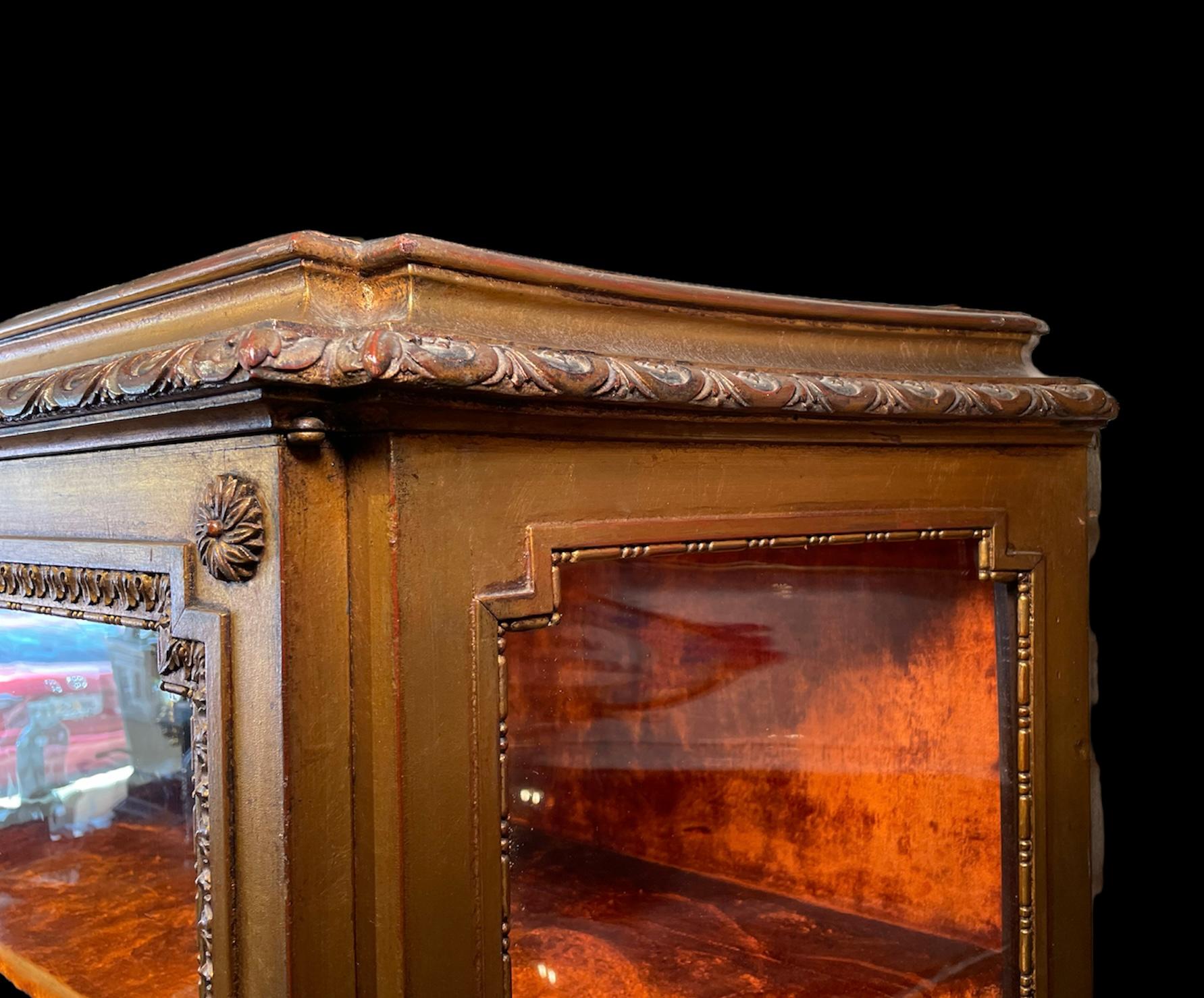 Louis XVI Style Rectangular Vitrine / Curio Cabinet For Sale 3