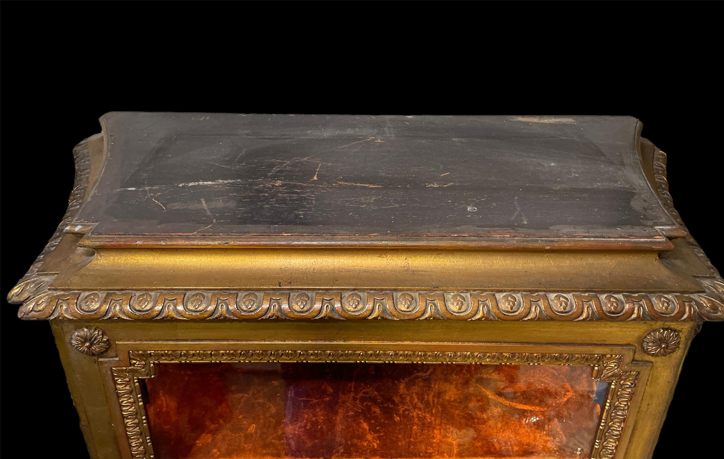 Louis XVI Style Rectangular Vitrine / Curio Cabinet For Sale 4