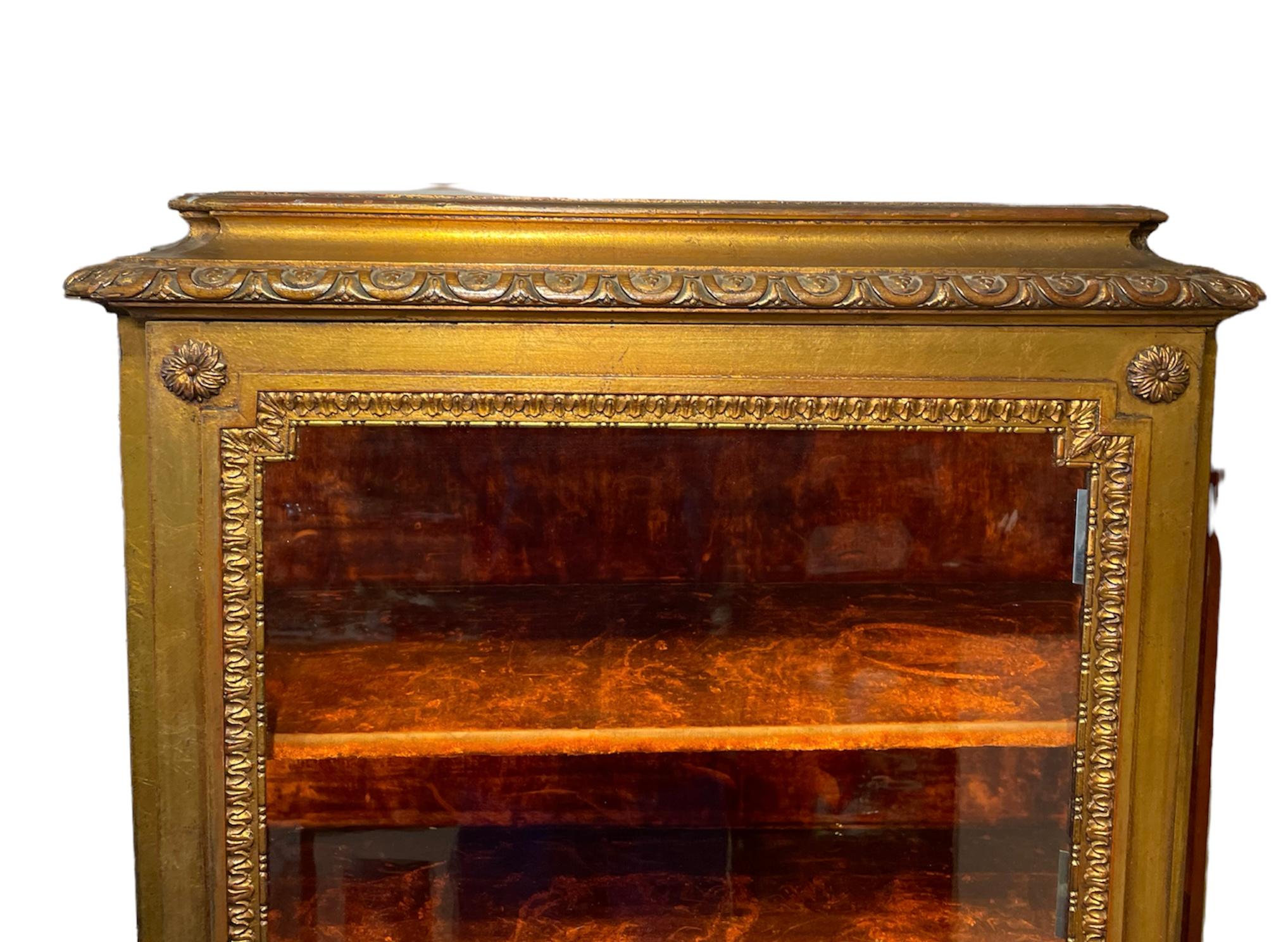 20th Century Louis XVI Style Rectangular Vitrine / Curio Cabinet For Sale