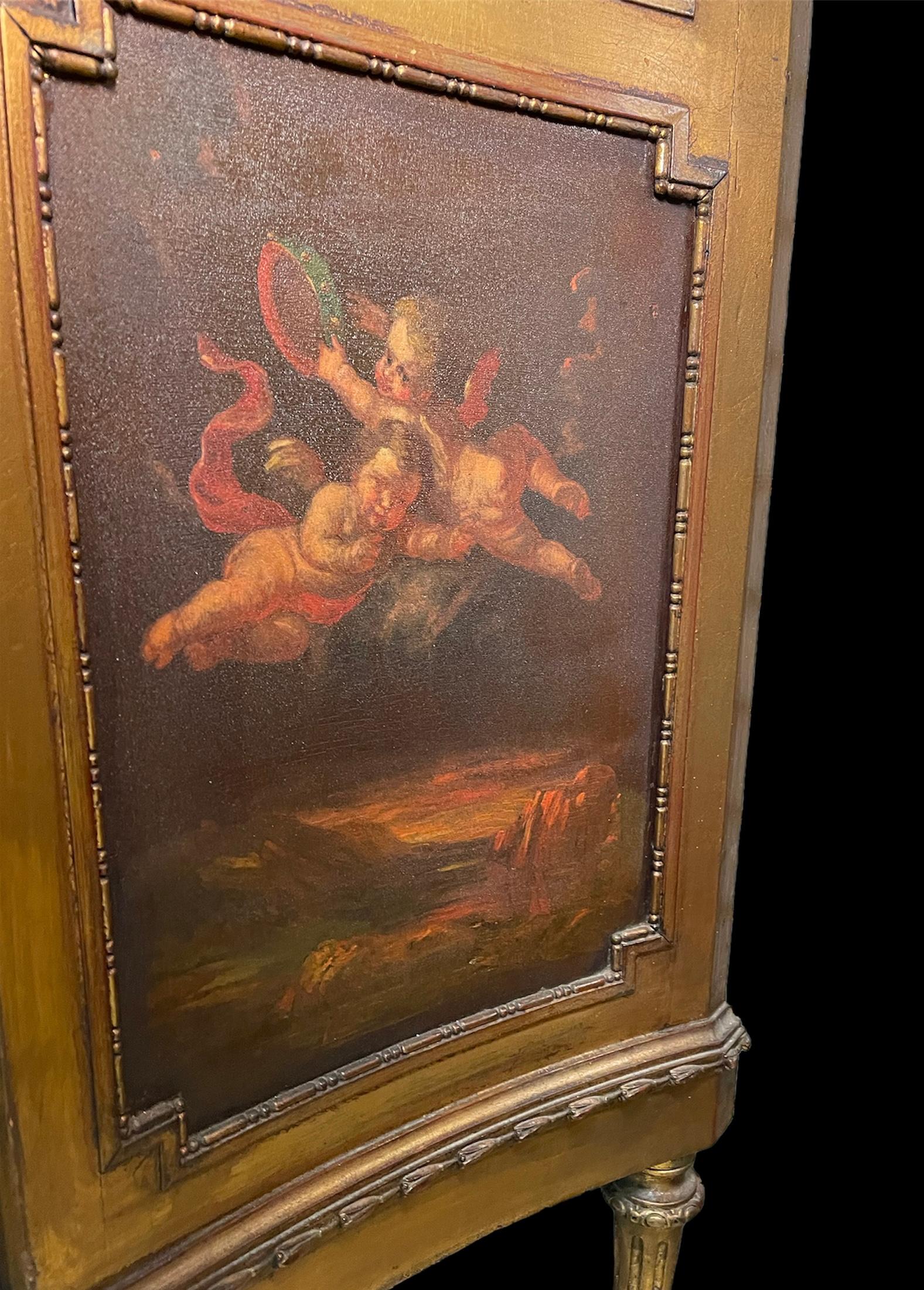 Louis XVI Style Rectangular Vitrine / Curio Cabinet For Sale 1