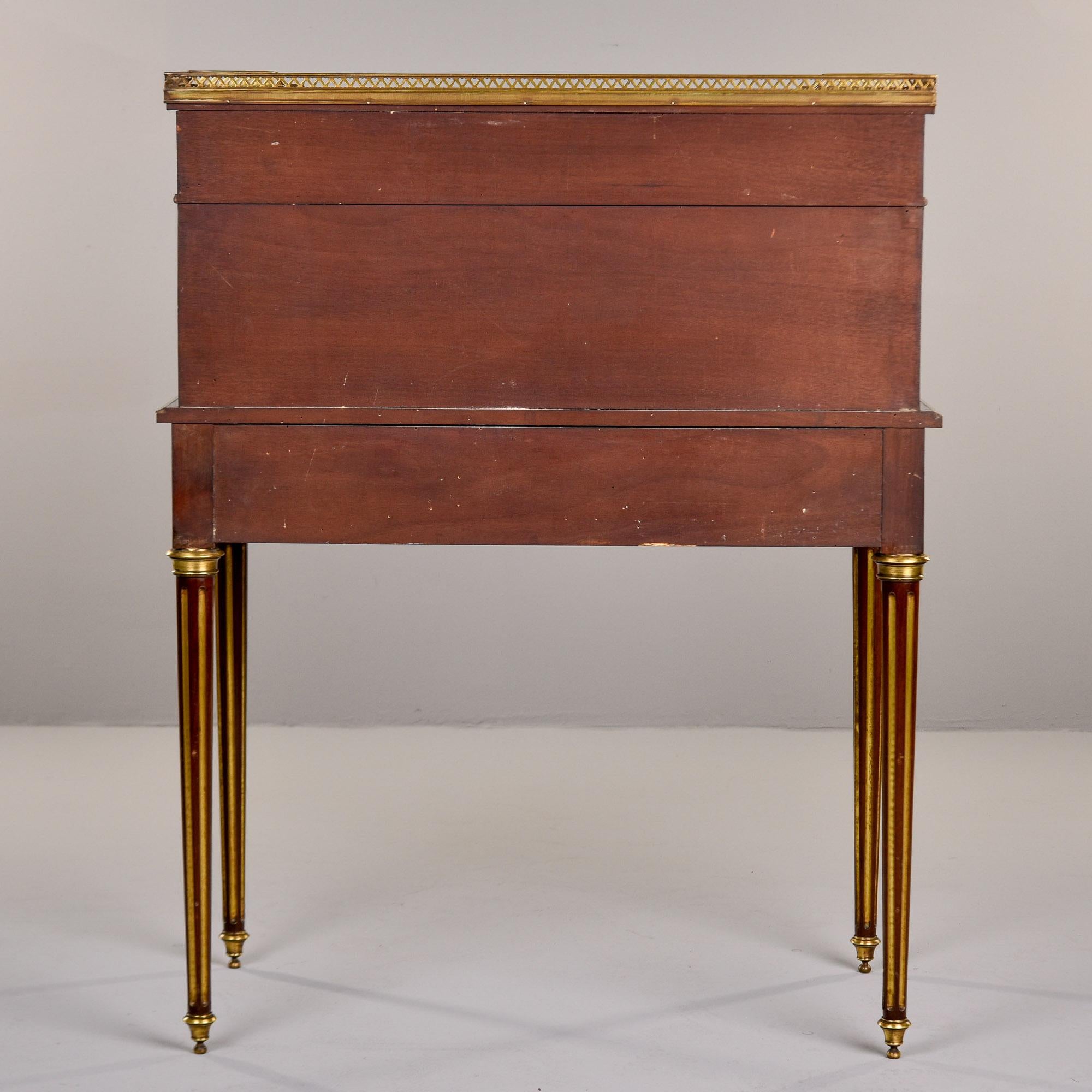 Louis XVI Style Roll Top Cylinder Desk In Good Condition In Troy, MI