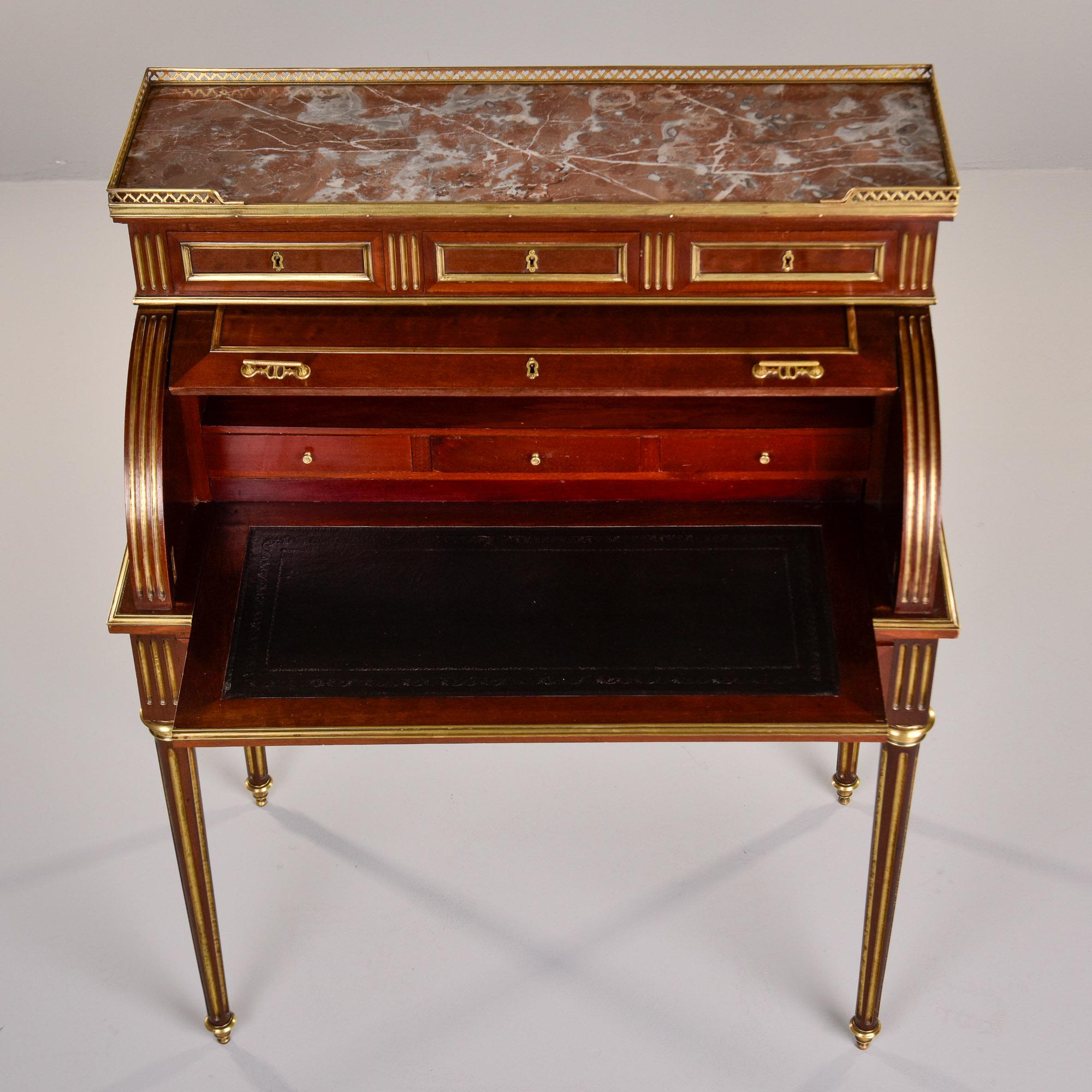 Louis XVI Style Roll Top Cylinder Desk 2