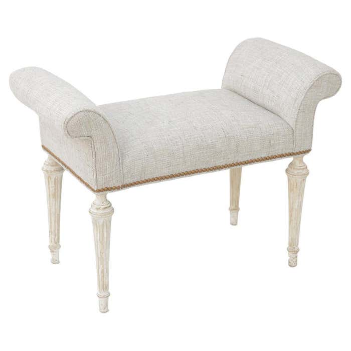 Bench Arm Louis XVI Style Rolled Arm Bench For Sale at 1stDibs | small rolled arm ...