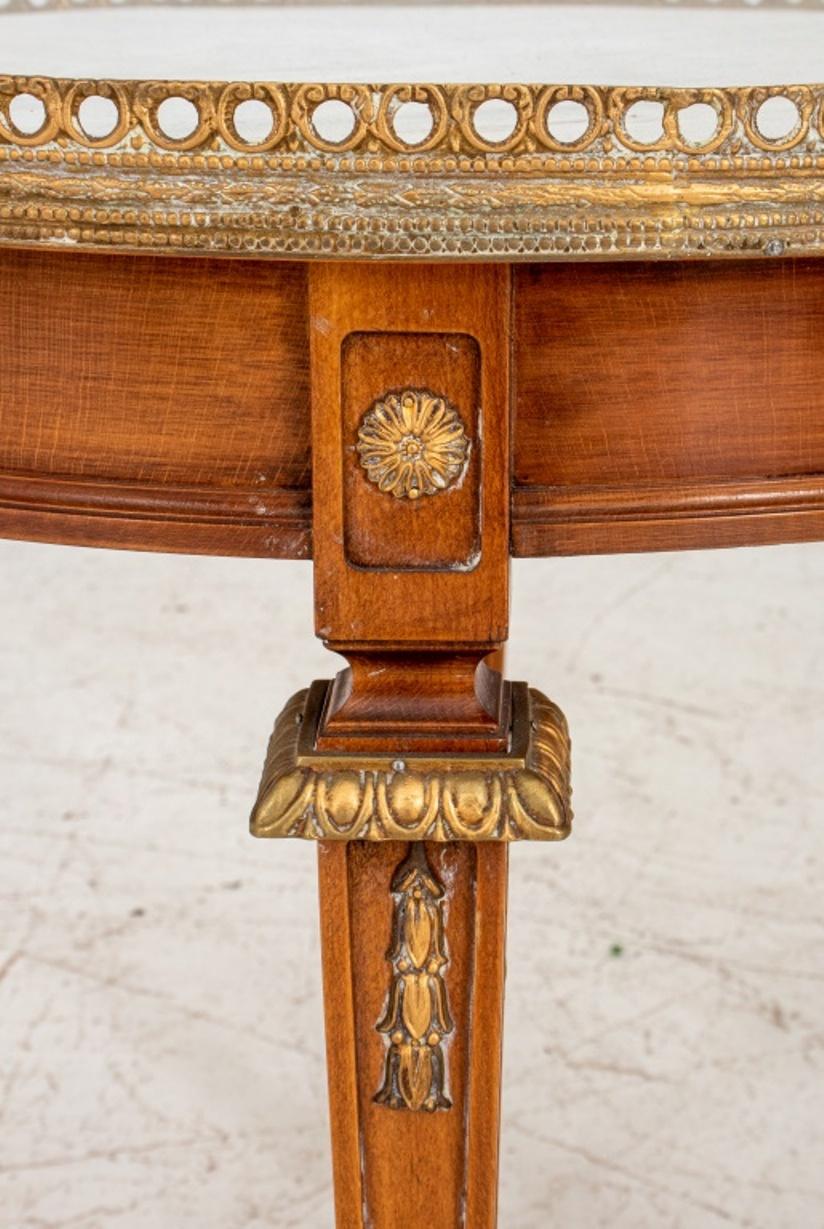 20th Century Louis XVI Style Round Bouillotte Side Tables, Pair