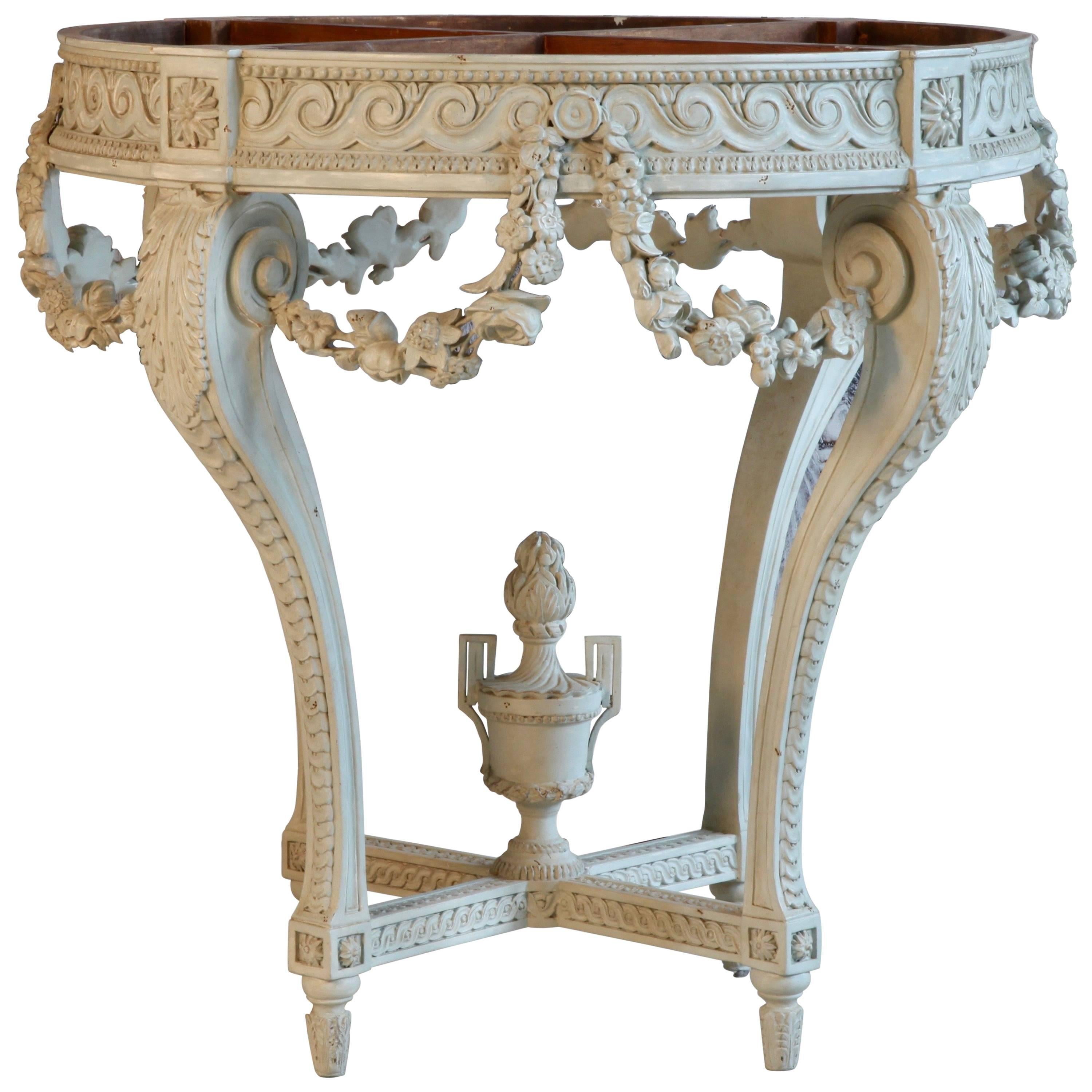 Table console ronde de style Louis XVI
