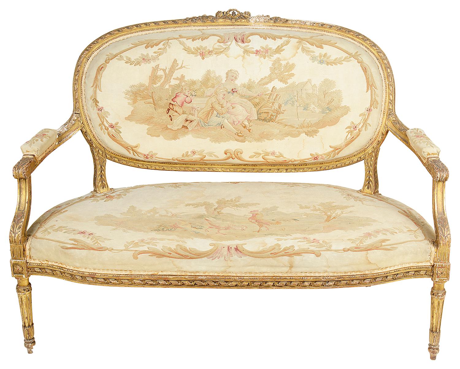 Louis XVI Style Salon Suite, 19th Century 4