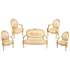Salon-Suite im Louis-XVI-Stil, 19. Jahrhundert