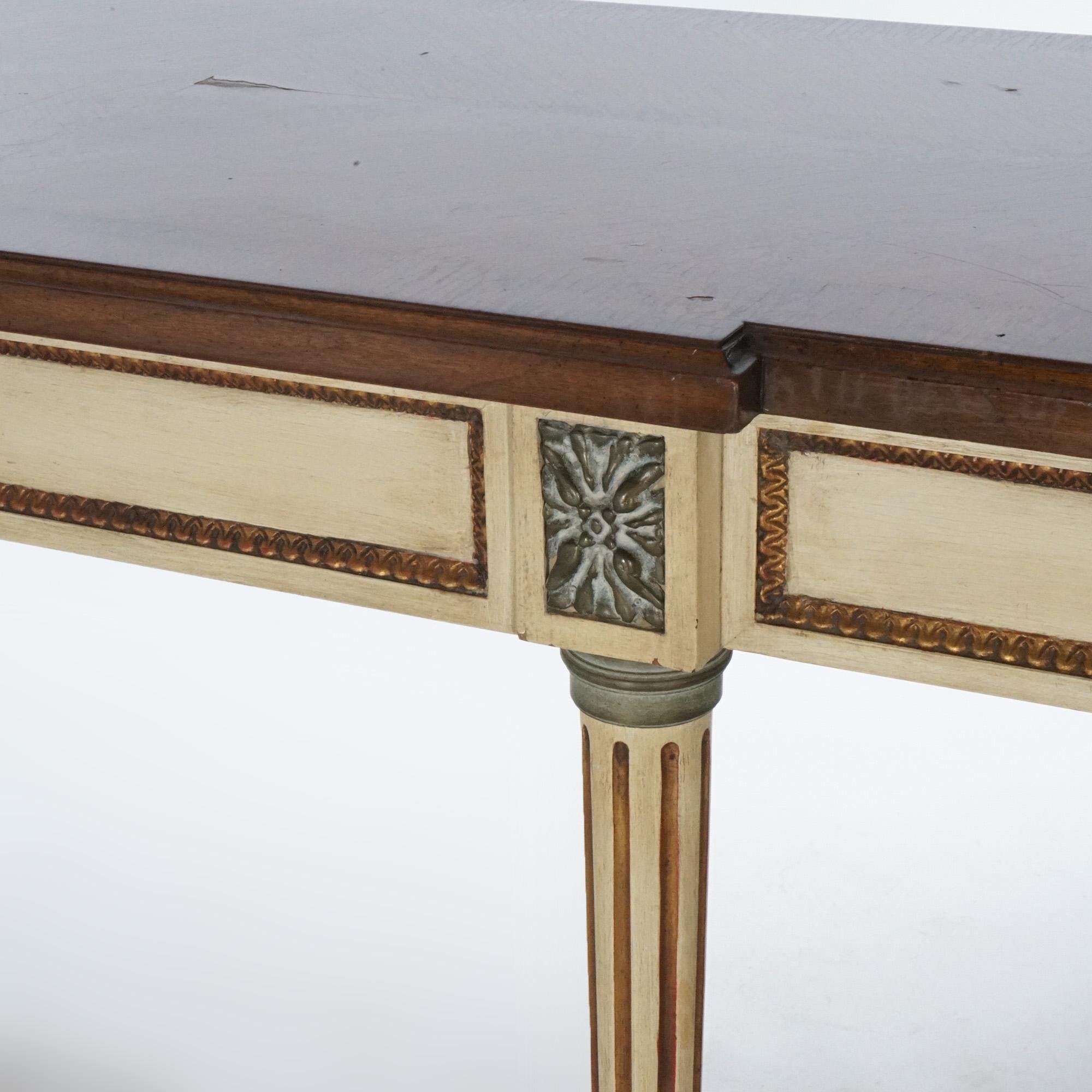 Louis XVI Style Satinwood & Polychrome Console or Sofa Table, 20th Century For Sale 3