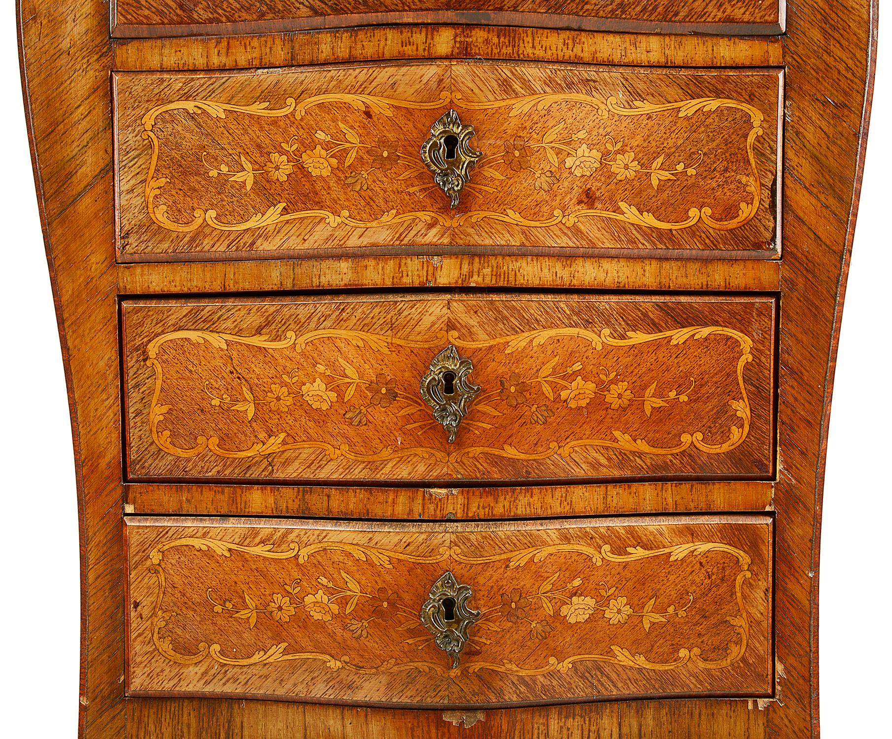Louis XVI Style marquetry inlaid Secrétaire abattant. For Sale 1