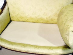 French Maison Jansen Attributed Carved Walnut Settee Canape Marquis C1930s