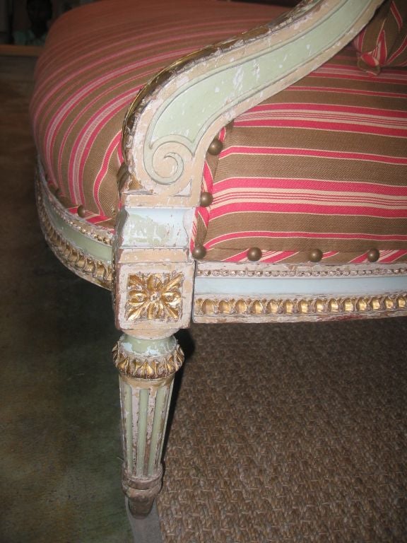Wood Louis XVI Style Settee For Sale
