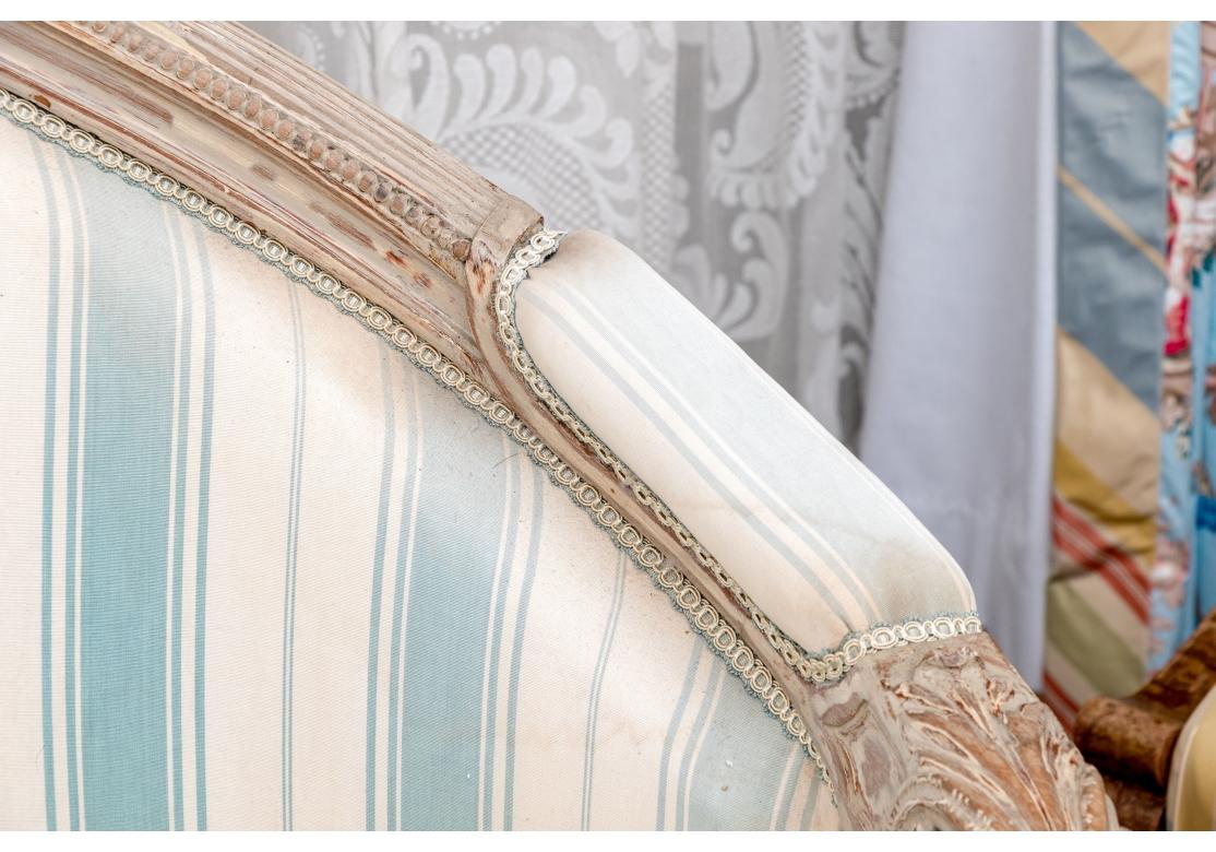 19th Century Louis XVI Style Settee With Ram's Head Arms And Bird Crest - For Restoration For Sale