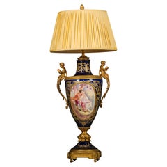 Louis XVI Style Sèvres Porcelain Vase Mounted As A Lamp