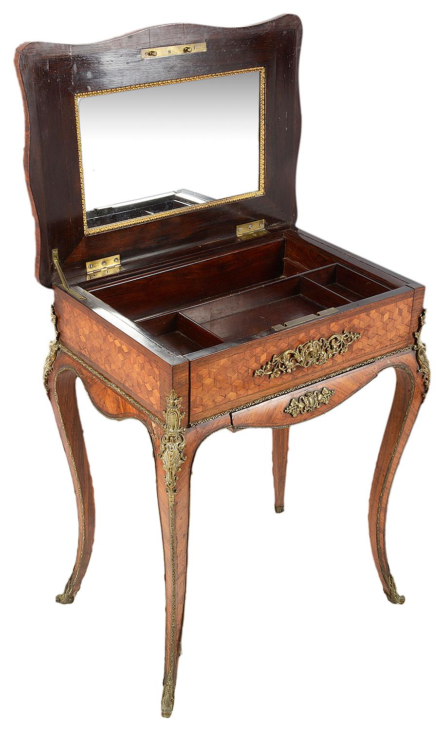 Louis XIV Louis XVI Style Side Table, 19th Century For Sale