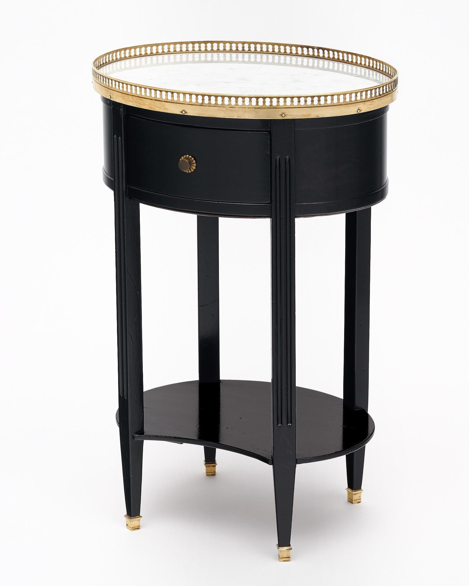 Ebonized Louis XVI Style Side Table For Sale