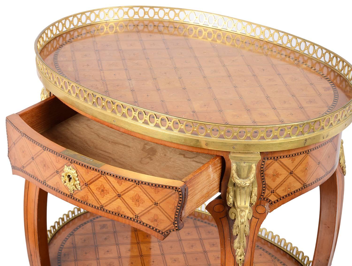Ormolu Louis XVI Style Side Table in the Manner of Donald Ross For Sale
