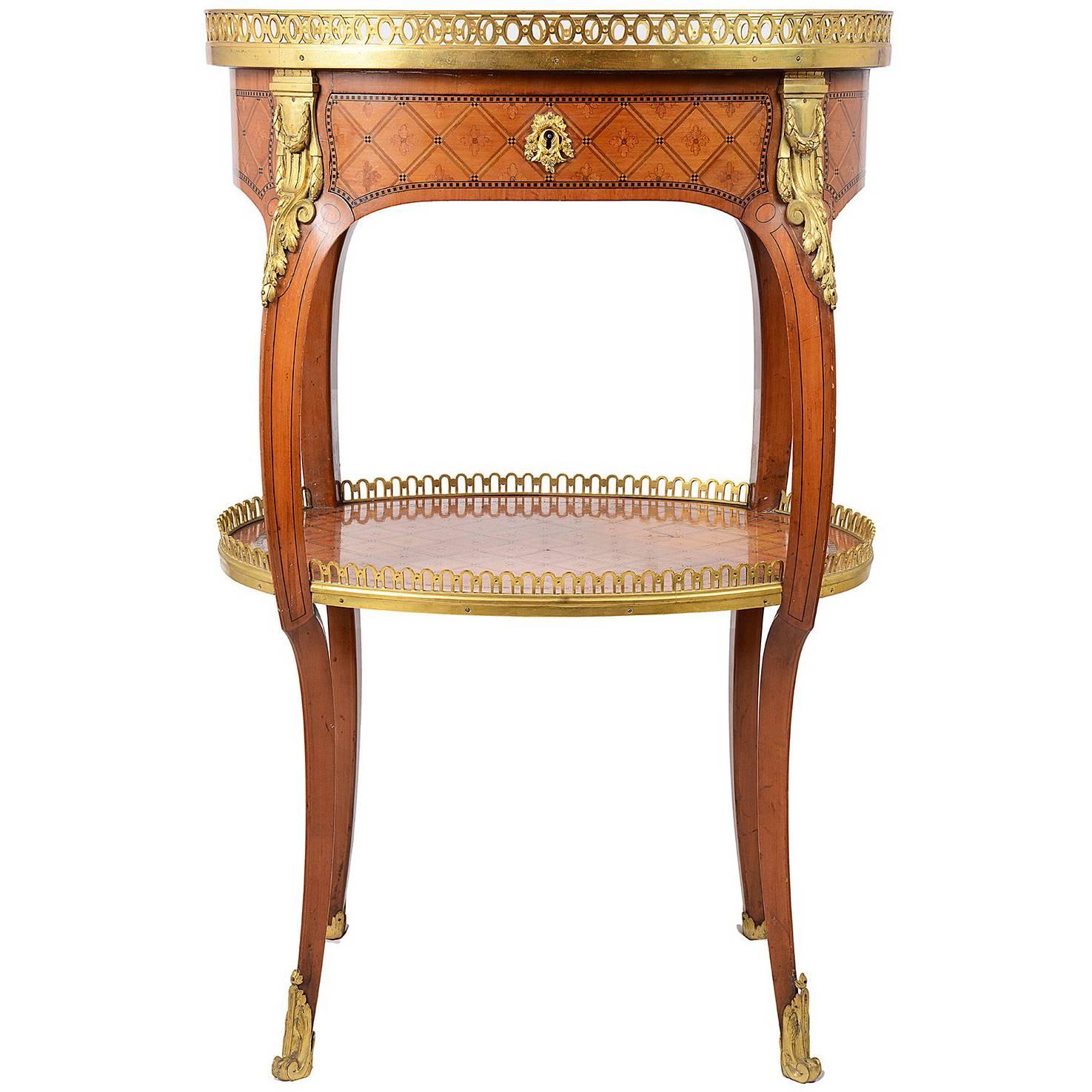 Louis XVI Style Side Table in the Manner of Donald Ross For Sale