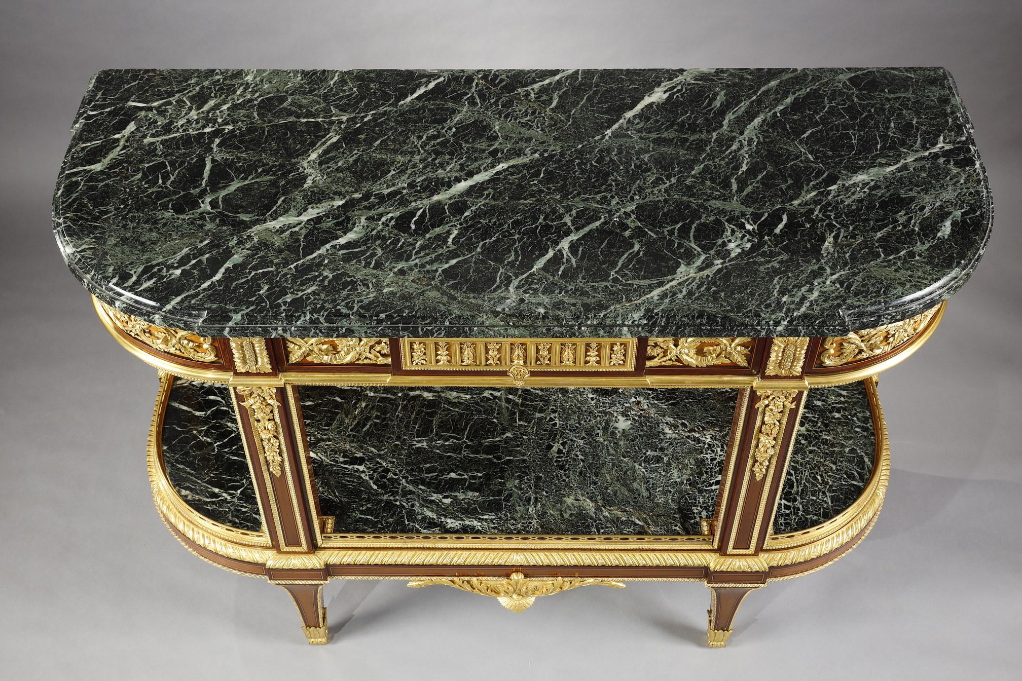 Gilt Louis XVI Style Console Stamped C.-G. Winckelsen, France, 1869 For Sale