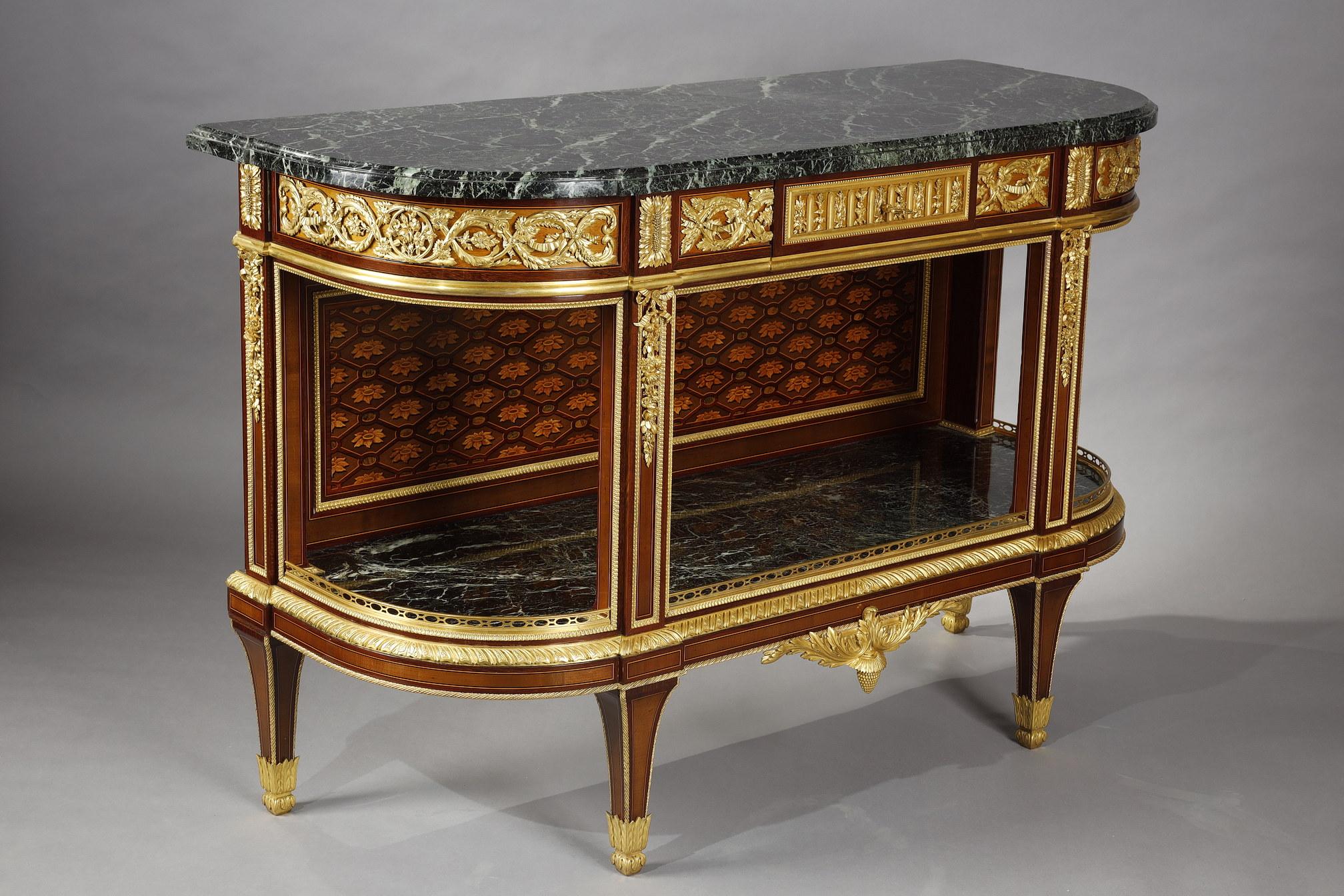 Louis XVI Style Console Stamped C.-G. Winckelsen, France, 1869 In Good Condition For Sale In PARIS, FR