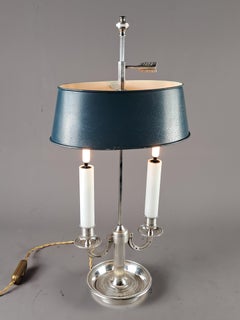 Louis XVI Style Silver-plated Bronze Bouillotte Lamp