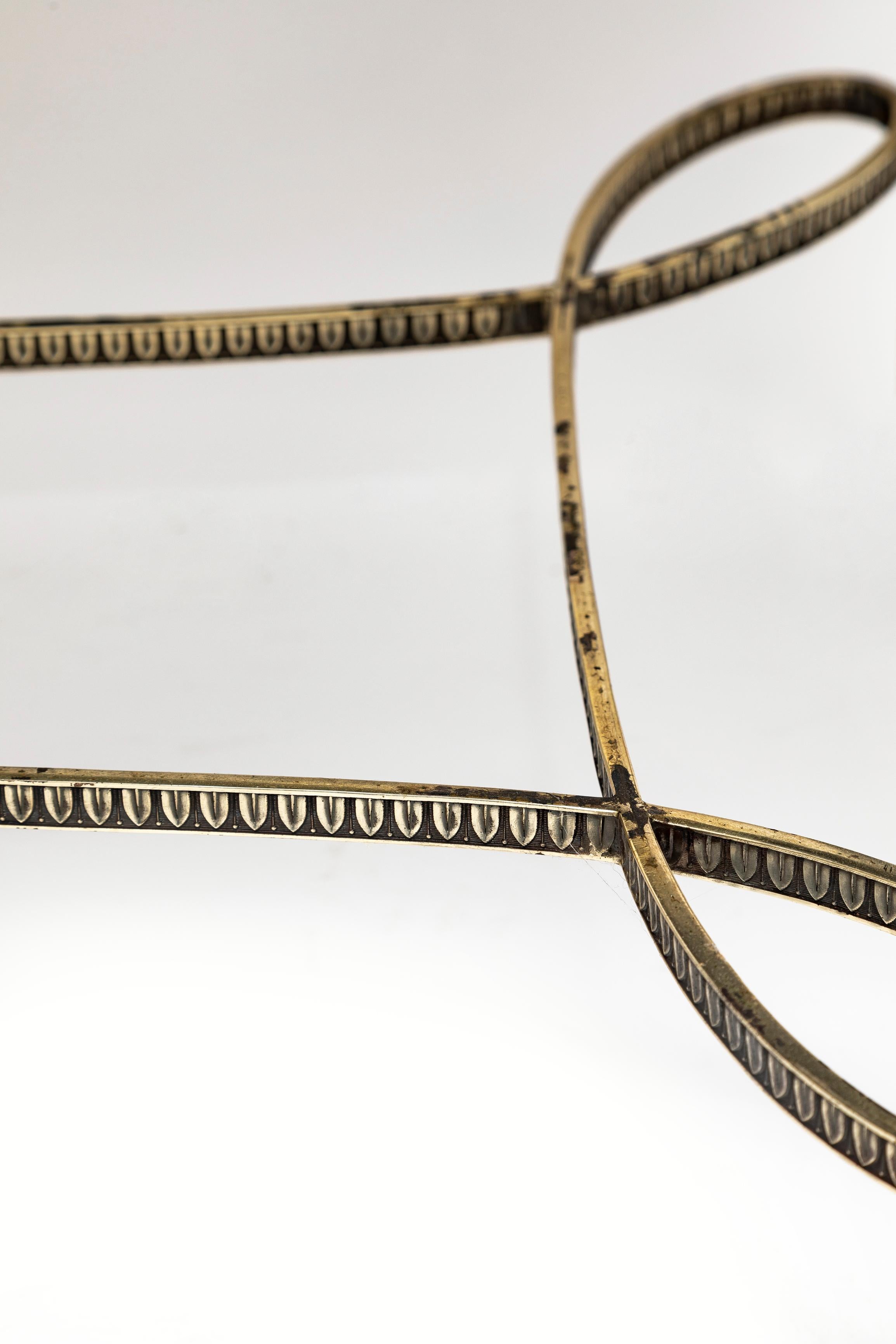 Louis XVI Stil Versilberte Bronze & Lapislazuli Couchtisch, Att. E. F. Caldwell im Angebot 2